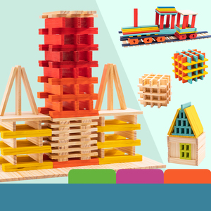 Hot New Product Wooden Archimedes Building Blocks 100 Pieces Free Construction Stimulate Creativity Baby Toys for Children CE - Product Image 2
