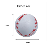Balle de décompression en mousse personnalisée en usine, 7 cm, pour baseball, balle élastique pour poignet, balle de préhension, entraînement intérieur/extérieur pour jeunes et adultes