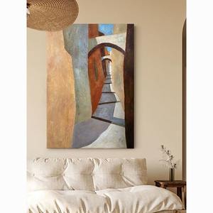 OEM/ODM Peinture de paysage personnalisée sur toile Scène moyenne à l'huile personnalisée à partir de votre <span class=keywords><strong>photo</strong></span> - Product Image 1