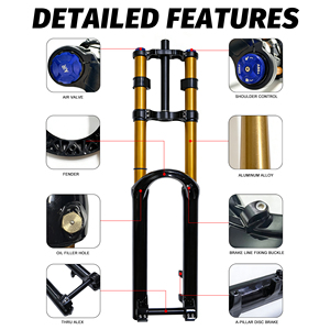 <span class=keywords><strong>Fourche</strong></span> de moto à double couronne, suspension de <span class=keywords><strong>fourche</strong></span> 20*110mm, <span class=keywords><strong>fourche</strong></span> à air pour vélo, débattement de 180mm pour SurRon Light Bee X Talaria Sting - Product Image 5