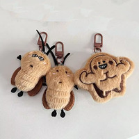 Vente en gros de jouets en peluche blattes amusantes et originales, porte-clés, pendentifs de sac à dos et décorations pour sacs d'école, motifs insectes de dessin animé mignons, cadeau