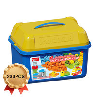 Lot de 233 gros blocs de construction en forme d'animaux, ensemble Parc Animalier dans une boîte de rangement, jouet éducatif, approvisionnement en gros pour enfants de 3 ans et plus, cadeau