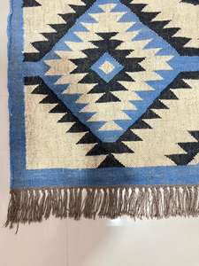 Prix chaud laine Jute Kilim tapis avec brodé géométrique Floral Design tapis tapis pour la maison hôtel vie et voitures Hot Sellrug - Product Image 4