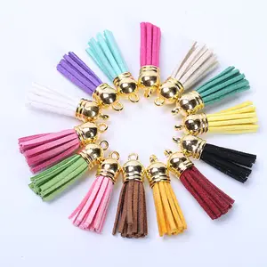 4cm Long Colorful Tassel Vintage Leather Tassels Fringe