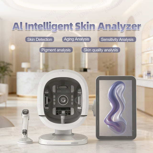 Digital AI 3D Digital Facial Analysis Machine Skin Scanner Touch Screen Facial Moisture Detection Face Skin Diagnosis Device