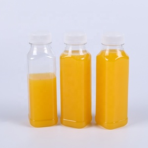 Plastic Drinks Bottle Bottles Plastic Drink Bottle 250ml 8Oz 11oz 16 Oz Pet Packing Bpa Free Square Containers Plastic Energy Drinks Juice Beverage Bottle Packaging Bottles