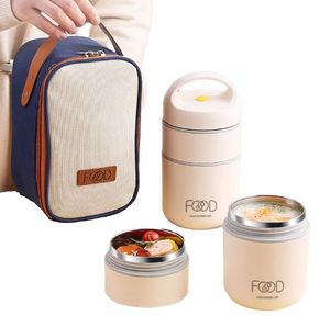 2-Tier Roestvrijstalen Luchtdichte Snackbox Bpa-Vrije Lekvrije Metalen Voedselcontainer Met Deksel Dual Tier Lunchbox Voor Voedselopslag - Product Image 1