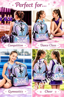 Sac à dos scintillant pour cheerleading, sac en tissu pailleté avec broderie en strass, sangle légère pour les étudiants en cheerleading et en danse
