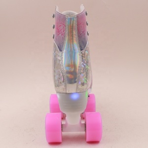 Cô Gái Trượt Băng Giày Trượt Patin Thể Thao Vật Liệu Đặc Biệt Với Ánh Sáng Shinning Da Giá Rẻ Màu Hồng - Product Image 5