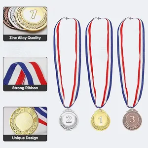 Design Your Own Sport Medal Free Design Custom Engrave Metal Gold Siver Bronze Award Sports Blank Medal