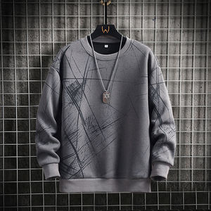 Men's hoodie youth hoodie no hat round neck <b>jumper</b> long sleeve hoodie spring and autumn new men's casual all the fashion top - Product Image 3