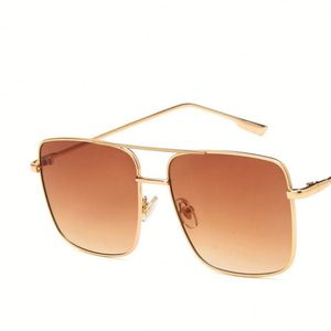 2020 nueva plaza marco vintage gafas de sol de las mujeres de gran tamaño gafas de sol para hombres mujer tonos oro UV400 gafas 2020 gafas de sol - Product Image 1