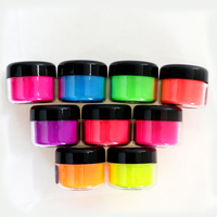 12 couleurs de poudre néon fluorescente à base de solvant et d'eau pour peinture/résine/slime/jouets/plastique