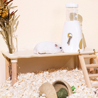 Botol Minum Hamster Anti Bocor OEM Pabrik, Tempat Minum Bola Logam, Dispenser Air Hewan Peliharaan Kecil yang Dapat Dilepas