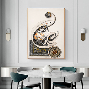 Arte Murale Islamica Moderna di Allah, Dipinto su Tela, Poster Colorato Stampato per Ramadan, Moschea, <span class=keywords><strong>Soggiorno</strong></span>, Decorazione Casa - Product Image 5