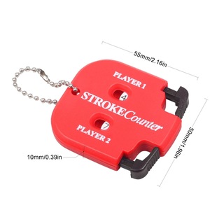 Compteur de coups de golf portable pour deux joueurs, en plastique avec chaîne, pour accessoires de golf - Product Image 2