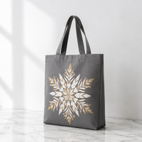 Sac en toile de Noël personnalisé avec impression intégrale, en coton épais, pour courses, livraison rapide, pochette de transport sur mesure