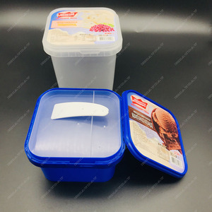 Bán Buôn <span class=keywords><strong>Custom</strong></span> Logo In Tái Chế Bao Bì Bánh Hộp <span class=keywords><strong>Ice</strong></span> <span class=keywords><strong>Cream</strong></span> Nhựa Container Với Nắp Đậy Và Thìa - Product Image 4