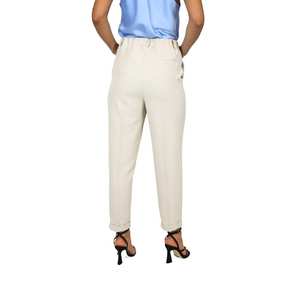 Pantalon beige taille haute à jambe droite pour femme, idéal pour le bureau - Product Image 4