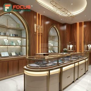 Custom Custom Jewelry Store Furniture Manufacturer Polished Surface Brand Store Jewelry Cabinet - Product Image 5