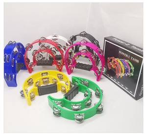 Pandereta de plástico de buena calidad al por mayor directa, anillos de <span class=keywords><strong>tambor</strong></span> de flores, sonajeros de mano con <span class=keywords><strong>caja</strong></span> - Product Image 4
