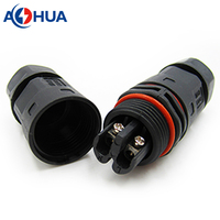 Conector Eléctrico Impermeable IP68 M20 Tipo L de 3 Pines para Alimentación de Controladores
