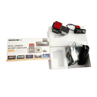 Dual Lens 2.4G WIFI Car DVR F4K+Rear1080P Dashcam 150 °   Layar IPS Sudut Lebar 3,16 Inci Kotak Hitam Pemantau Parkir 24 Jam Kontrol Aplikasi