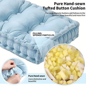 El-dikili Ruffles & kapitone doku ile romantik fransız kadife koltuk tezgah minderi - Product Image 3