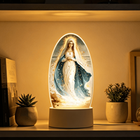 Anpassbare Steck-LED-Nachtleuchte mit UV-Druck, 3D-Lampenmuster, Jungfrau Maria, verschiedene Designs, farbenfroh, dimmbar, für den Heimgebrauch, hochwertig