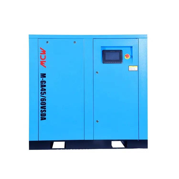 เครื่องอัดอากาศอุตสาหกรรมขนาด 45KW 60HP กําลังตามความต้องการ VSD หล่อลื่นและสําหรับใช้ในร้านอาหารในบ้านและร้านขายอาหาร