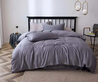 Ensemble de draps 100% bambou, taille Queen, rafraîchissants et respirants, 4 pièces, comprenant un drap plat, un drap-housse et 2 taies d'oreiller