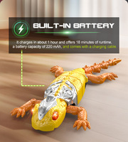 Gecko télécommandé qui grimpe aux murs, jouet lézard bionique sans fil 2.4G, yeux lumineux LED, cadeau pour enfants