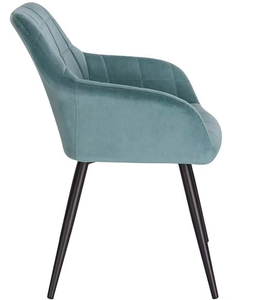 Muebles para el hogar Sillas de comedor Precio barato Diseño moderno Patas de metal Sillas de comedor de terciopelo - Product Image 2