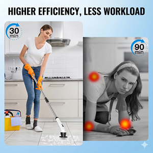9-in-1 Electric Spin Scrubber Cordless Cleaning <b>Brush</b> Telescopic Handle USB Bathroom Tile Floor Kitchen Tub Shower Rechargeable - Product Image 5
