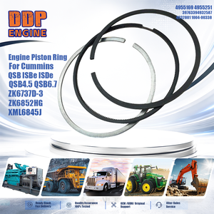 แหวนลูกสูบเครื่องยนต์สำหรับเครื่องจักรก่อสร้าง 1004-00338 สำหรับ Cummins QSB ISBe ISDe QSB4.5 QSB6.7 ZK6737D-3 ZK6852HG XML6845J - Product Image 2