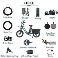Vélo cargo électrique KOOLUX X7 PRO pour livraison d'épicerie, pneus larges de 20 pouces, 250W, 80-120KM, capacité de charge de 150KG, vélo électrique pour livraison de nourriture, freins à disque hydrauliques