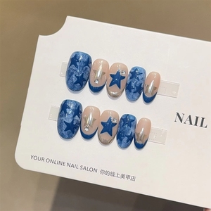 Uñas acrílicas de <span class=keywords><strong>ilusión</strong></span> óptica/trippy, con diseño de cruz, cuadradas, estilo punk y cyber, católicas, hechas a mano, de presión, venta al por mayor para proveedores. - Product Image 3