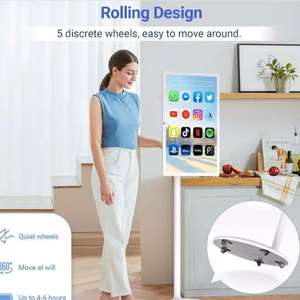 <span class=keywords><strong>Televisor</strong></span> Inteligente LED Blanco de 27 Pulgadas con Resolución 4K, Modo de Juego, Pantalla Táctil, Sistema Android, Diseño Portátil - Product Image 2