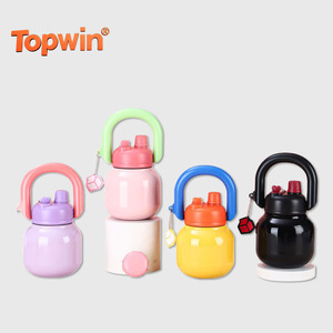 Cute 650ml Thermal Cup Stainless Steel Lightweight Vacuum <b>Flask</b> Leak-proof Student Straw Cup - Product Image 1