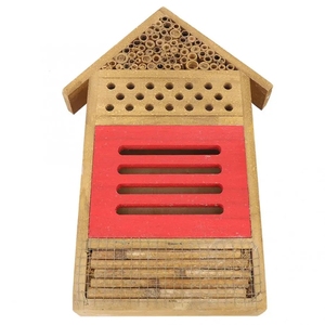 Wooden Bee House Wood Bee Room Hotel Shelter <strong>Nests</strong> Box for Garden Decoration for Cavity Nesting <strong>Insect</strong> - Product Image 4