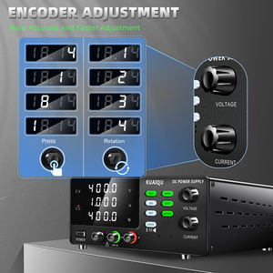 R-SPS4001SR KUAIQU, 400 Вт, лабораторный источник постоянного тока, 400 В, 1 А, с 4-значным выходным дисплеем, вкл/выкл, OCP/OVP для лаборатории/Тест батареи - Product Image 4