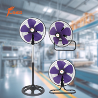 Ventilateur sur pied 3-en-1 personnalisable de 18 pouces avec 5 ou 7 pales, moteur en cuivre puissant et silencieux, ventilateur mural et de sol pour la vente en gros