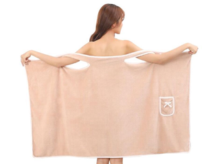 Microfiber Wearable Bath Towel Women Spa Wrap Dress Sexy Body Wrap Bathrobe for <b>Shower</b> - Product Image 1