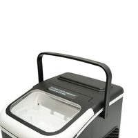 Machine à glaçons électrique portable de comptoir, 9 glaçons sphériques, 6 minutes, 10-20 kg/jour, avec pelle à glaçons et panier, pour la maison, la cuisine, le camping et les camping-cars