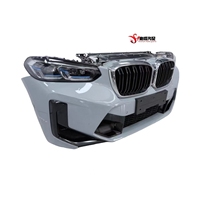 Parachoques de Buena Calidad Compatible con BMW X3M X4M F97 F98 con Conjunto de Faros LED y Radiador para Reemplazo y Mejora del Kit de Carrocería