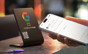 Custom Printing QR Code Google Review White NFC Card Stand Social Media Review Acrylic Plate NFC Menu Display Stand - Product Image 4