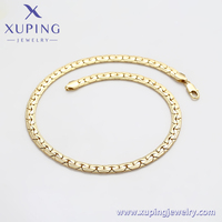 X000880203 Collier à chaîne en lingot de serpent en cuivre plaqué or 14 carats à la mode Xuping