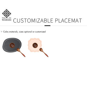 इको फ्रेंडली pvc चमड़े की कढ़ाई विशेष आकार घर सजावट जलरोधी टेबल प्लेसमेट्स - Product Image 4