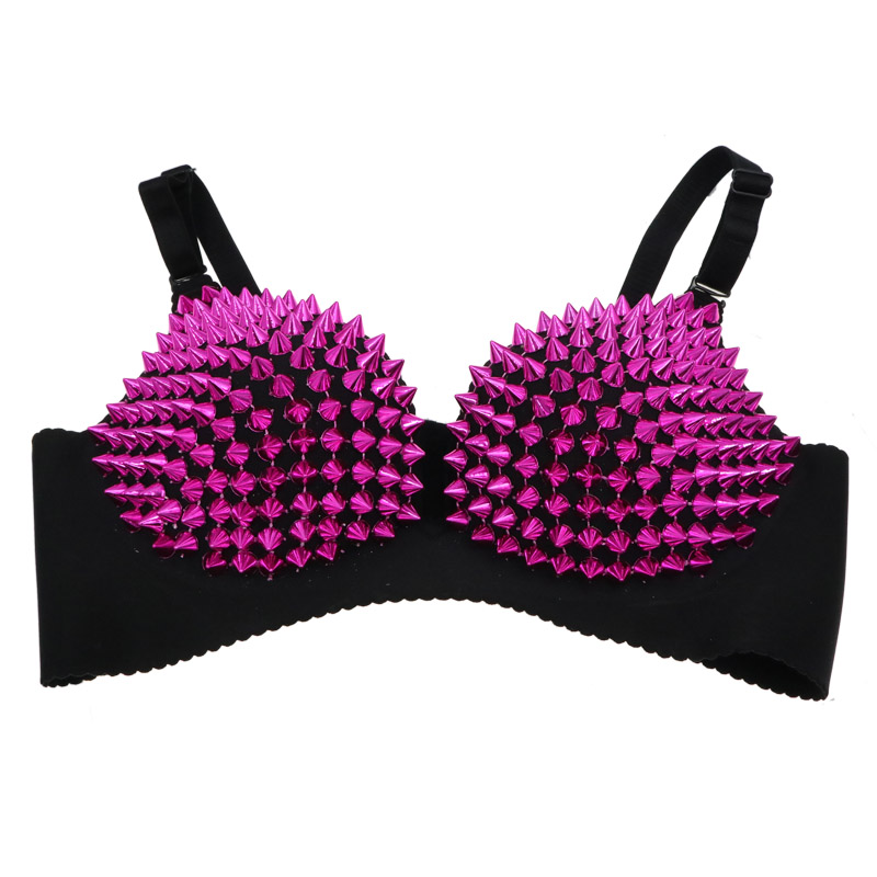 Модная пляжная обувь для ночного клуба дефиле Клубная одежда Женская пикантная классная обувь в стиле панк с заклепками-шипами на всей поверхности; Европейский бюстгальтер