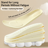 Semelles intérieures en PU ultra-douces à absorption des chocs haute élasticité, anti-fatigue, respirantes, désodorisantes, avec soutien métatarsien, longues